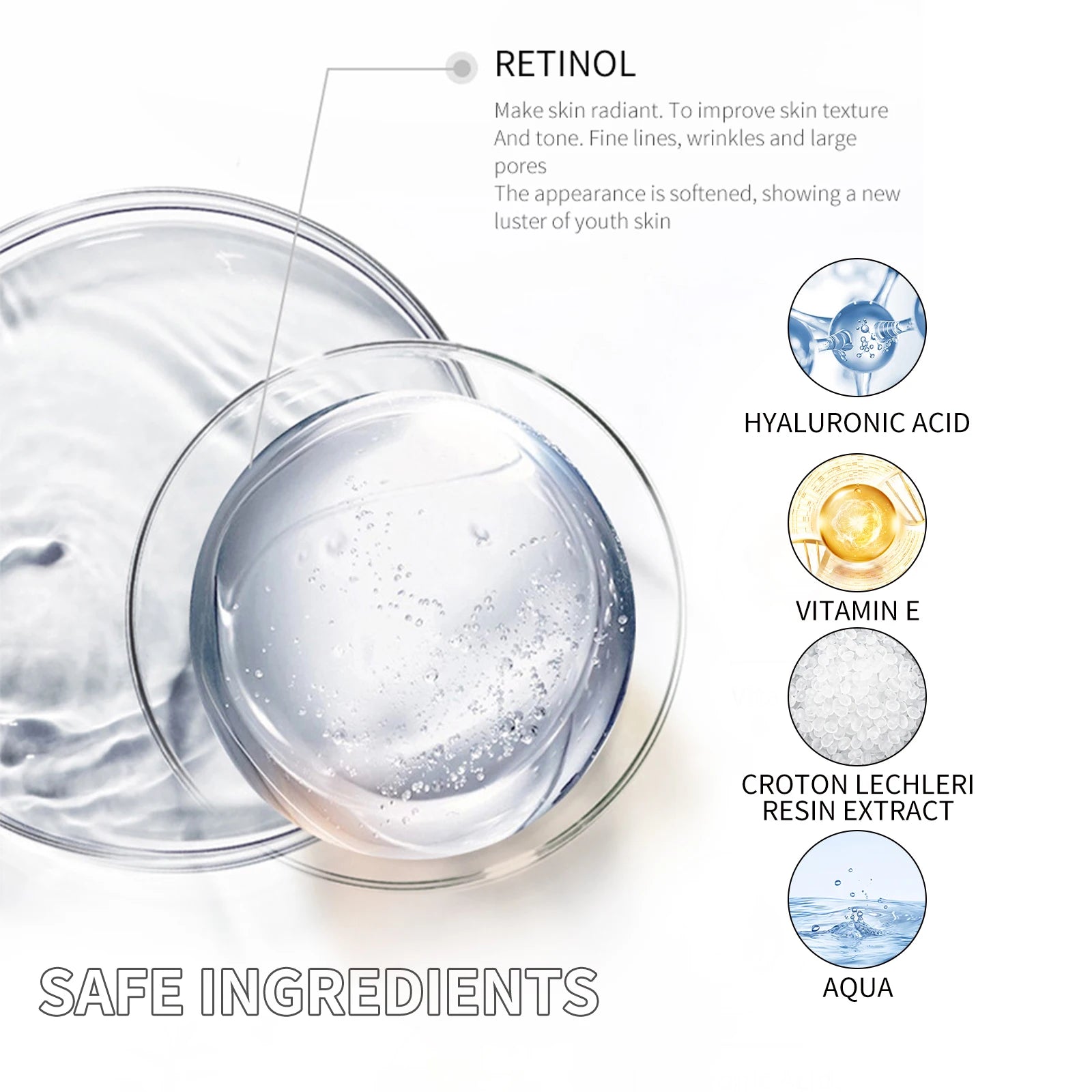 Retinol Night Cream 50g Anti Aging Face Moisturizer Firms Skin Reduces Wrinkles Lines Hydrating Vitamin E Cream for Tightening Zpaxo