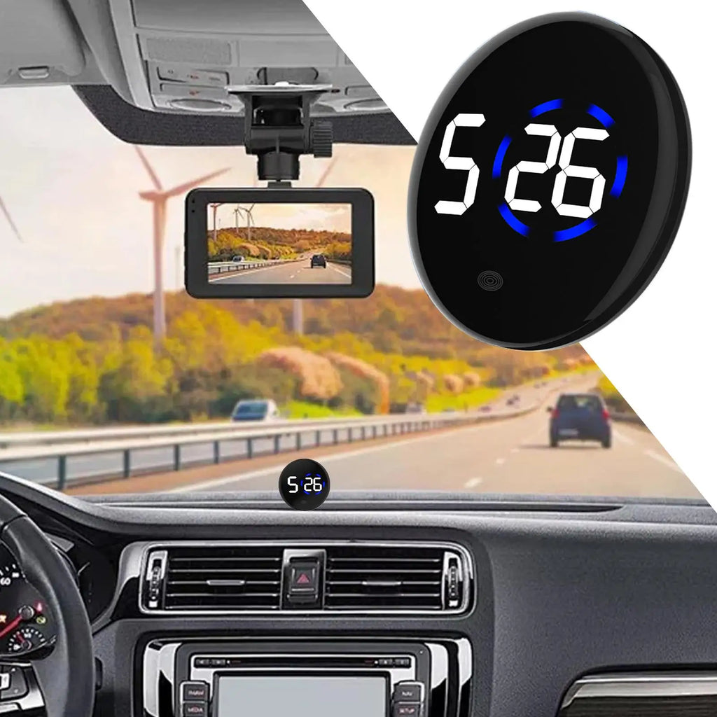 Stick on Clock for Car Dashboard Digital Display Cooking Timer Waterproof Stick on Car Clock Truck Dashboard Air Vent Truck Zpaxo