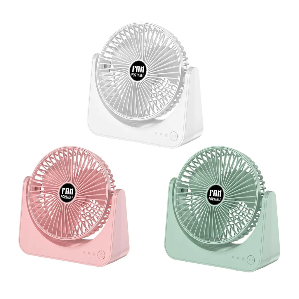 Table Fan Quiet Rechargeable Battery Operated Portable Personal USB