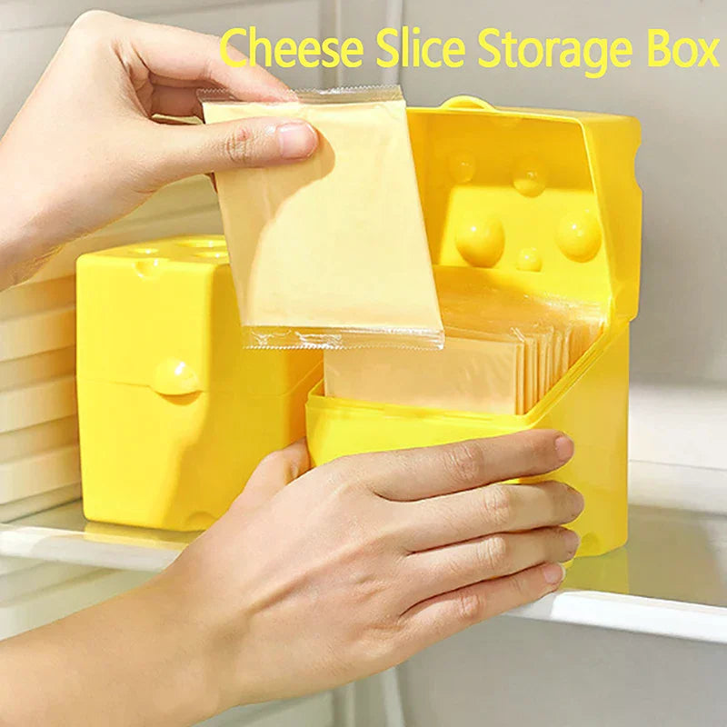 Kitchen Accessories Plastic Cheese Shaped Refrigerator Slice Cheese Storage Box Kitchen Gadgets Cheese Storage Container Zpaxo