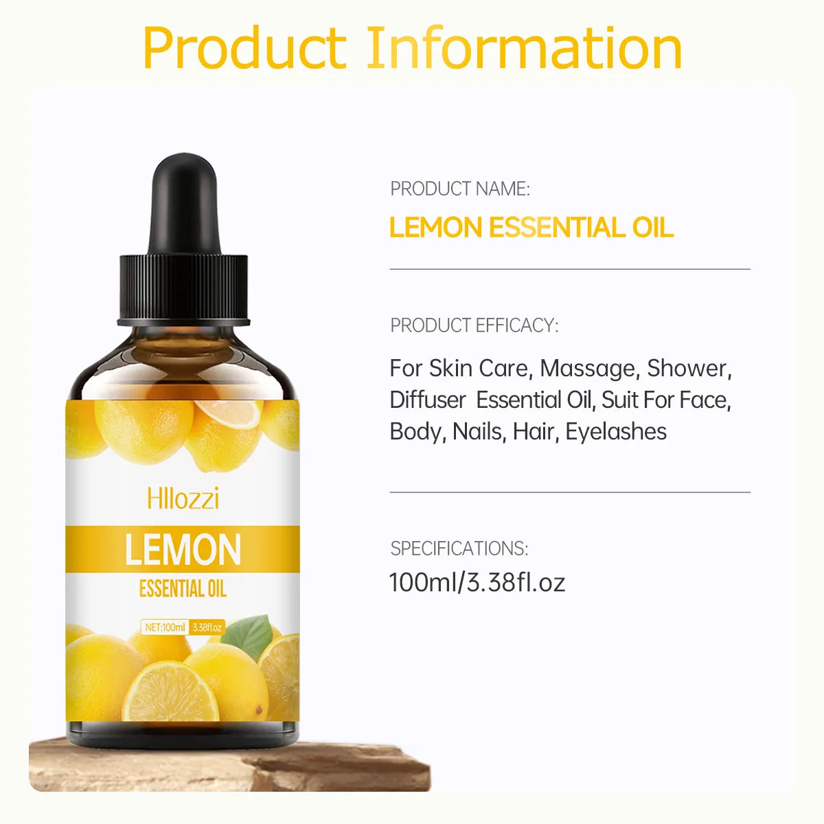 LEMON ESSENTIAL OIL High-quality Moisturizing Nourishing Massage Zpaxo