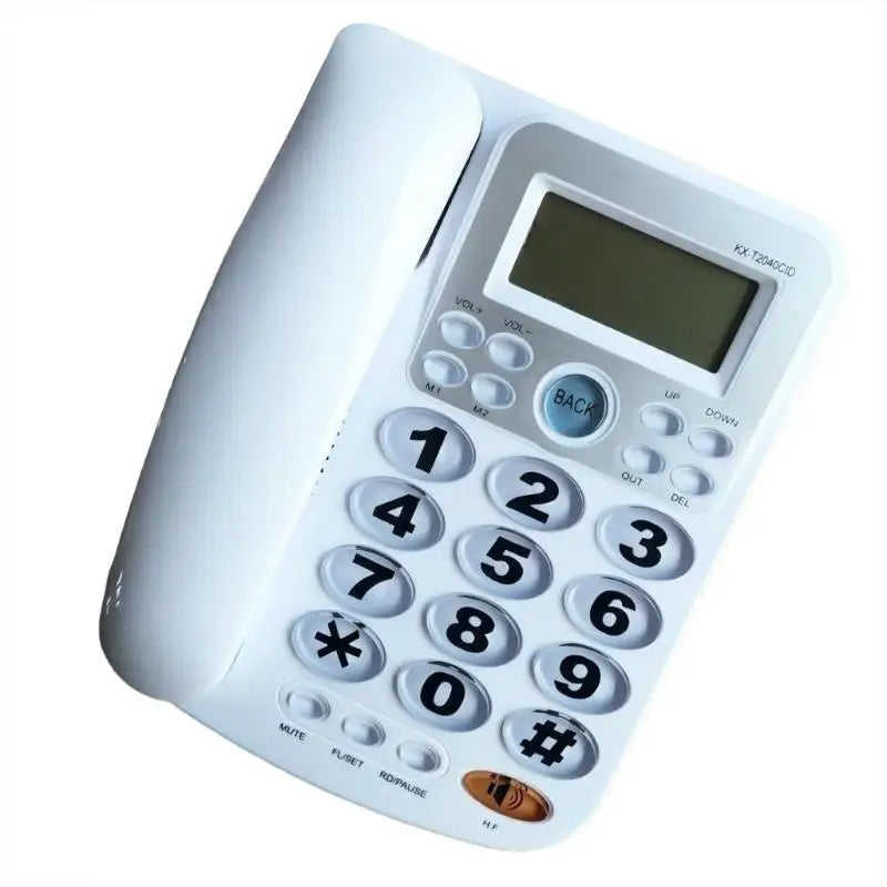 652F Home Landline Fixed Telephone Desk Phone Caller Identification Zpaxo White CN