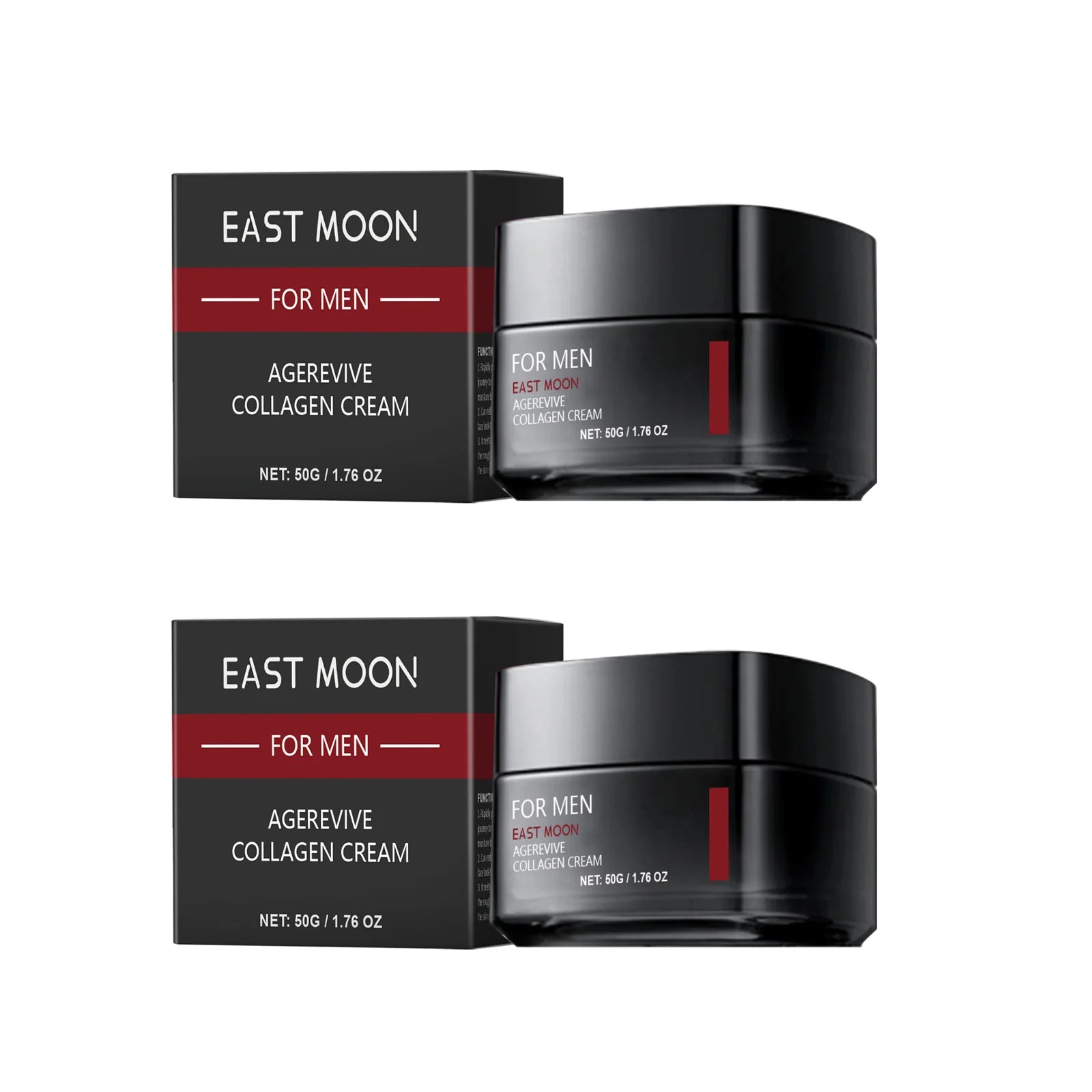 Men's Hyaluronic Acid Face Cream – Hydrating & Anti-Aging Men's Face Cream Zpaxo 2 x 50g Boxed