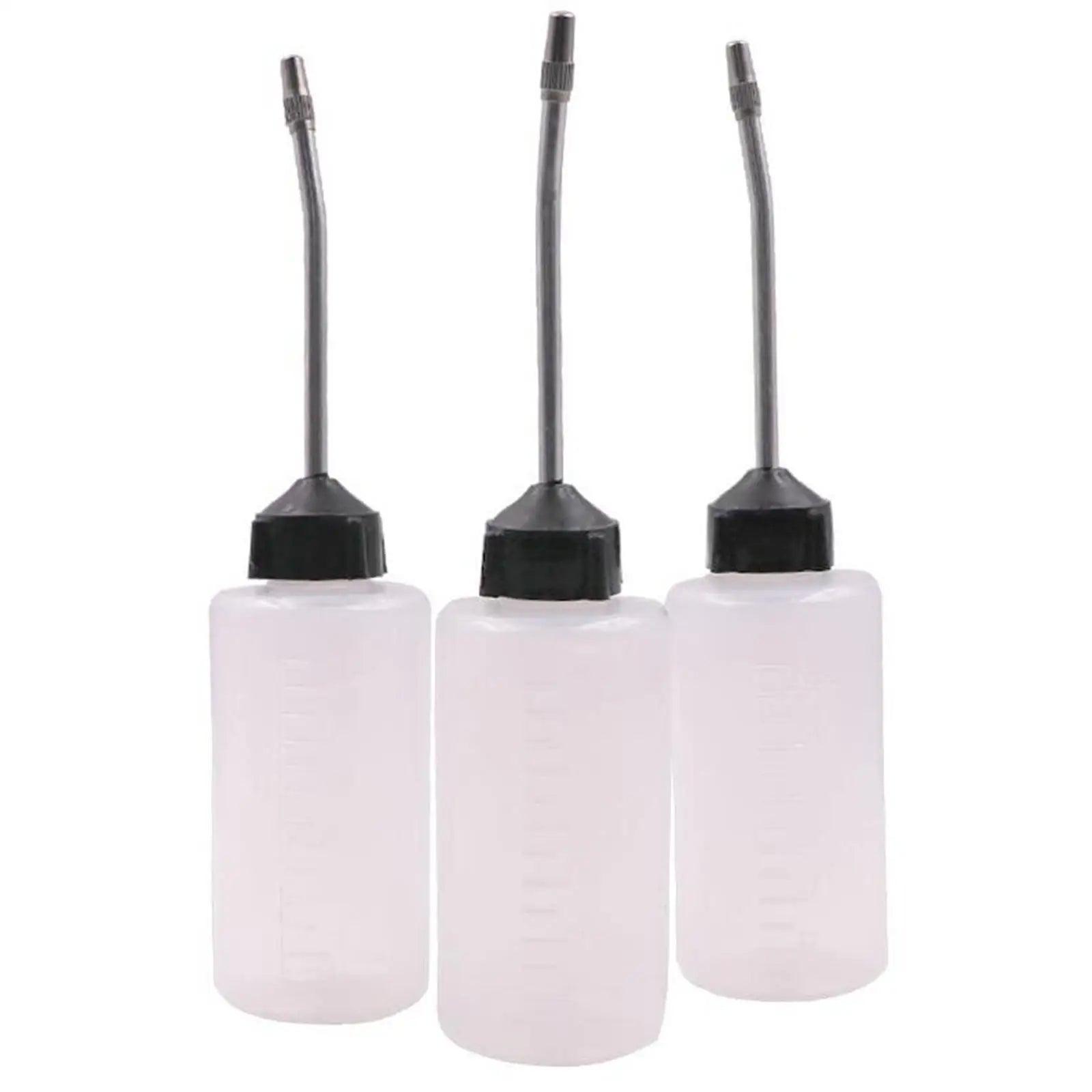 3 Pieces Sewing Machine Oil Can with Long Angle Spout 120ml Refueling Empty High Strength Iron Nozzle Tool Oiler for Factories Zpaxo