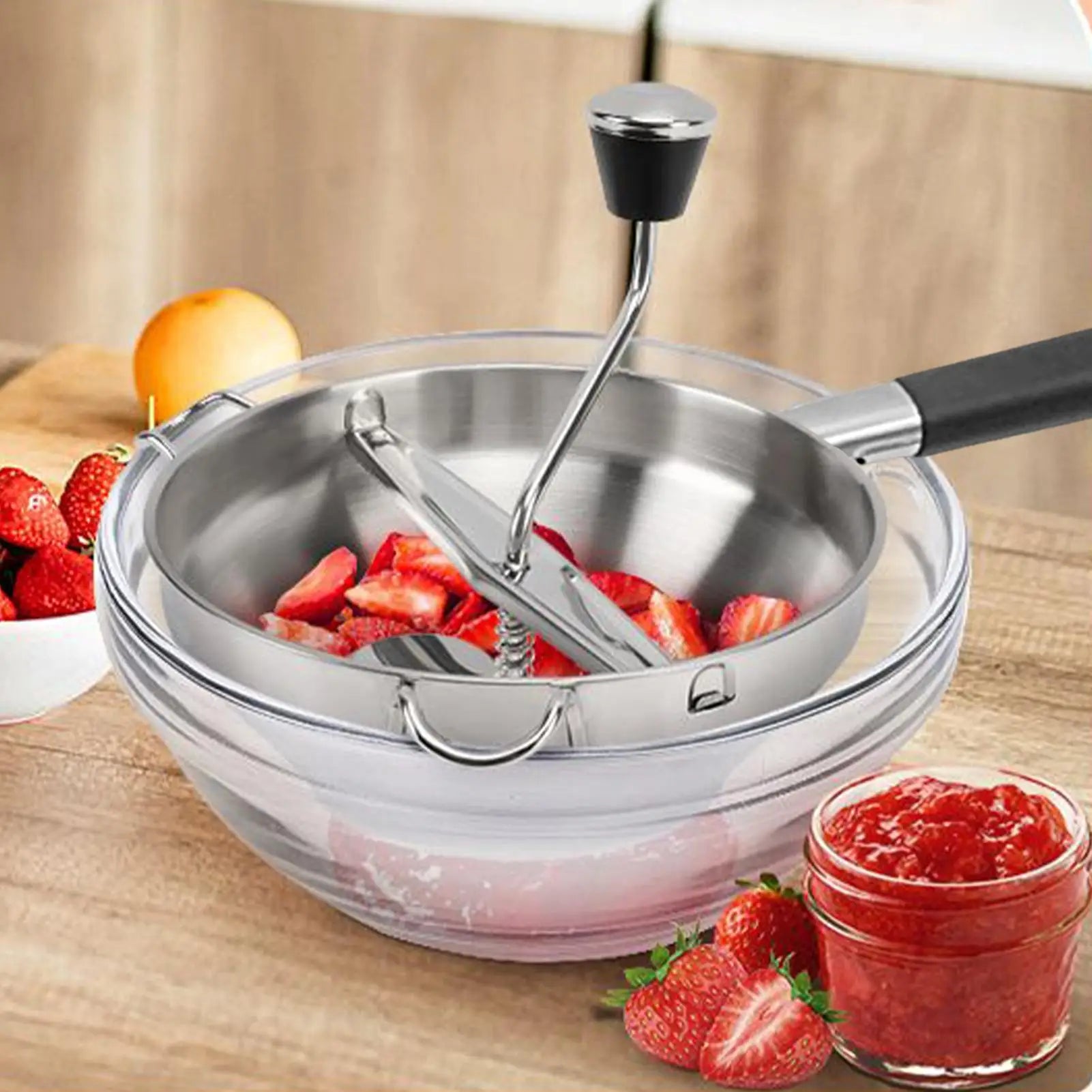 Handheld Potato Mashers Stainless Steel Vegetable Fruits Shredder 3