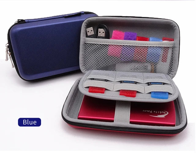 Protective Storage Bag Electronics Gadget Classic Games Pouch Zpaxo Blue