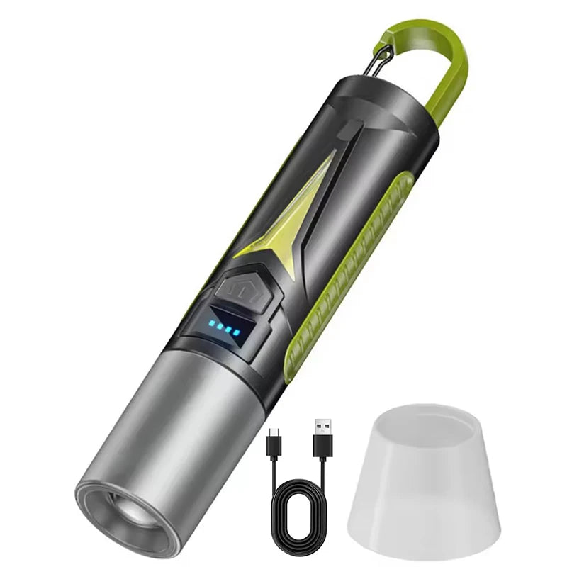POCKETMAN 3800 Lumen LED Flashlight USB Rechargeable + Side Lights