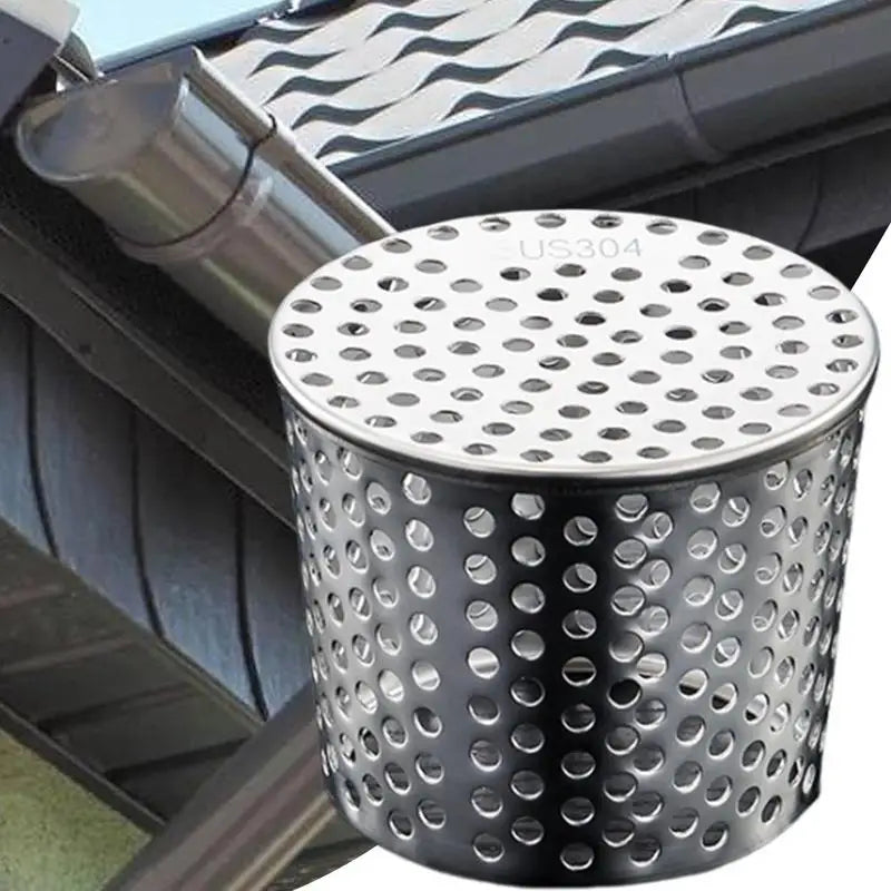 Stainless Steel Filter Mesh Gutter Leaf Debris Mud Trap Guards Drain