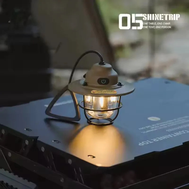 ESMARTER Retro Portable LED Camping Lantern – Multicolour