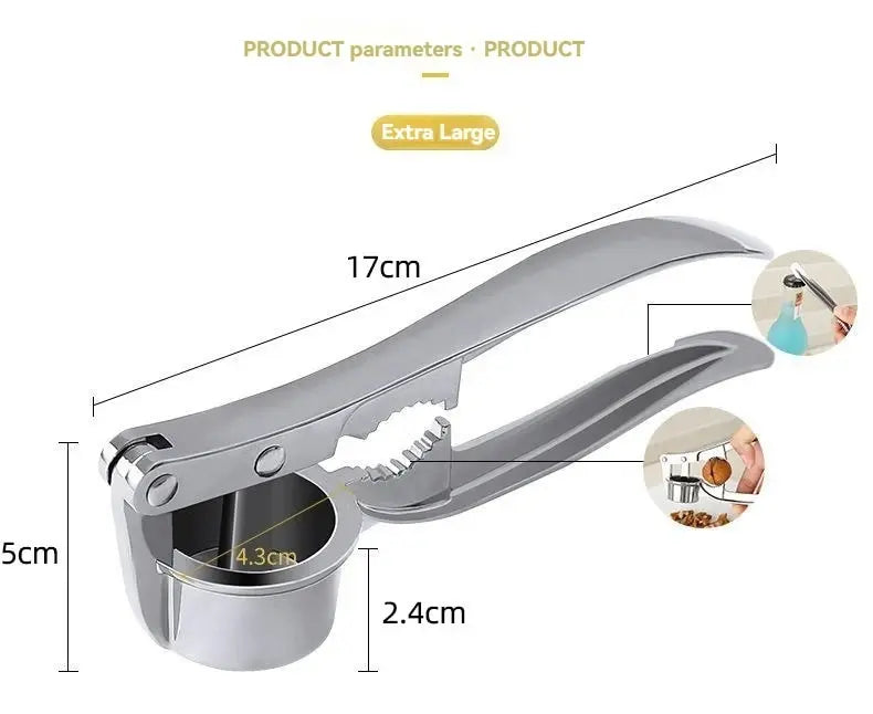 Anti-Skid Thickened Garlic Press Zinc Alloy Manual Garlic Crusher Multifunctional Kitchen Garlic Squeezer Zpaxo