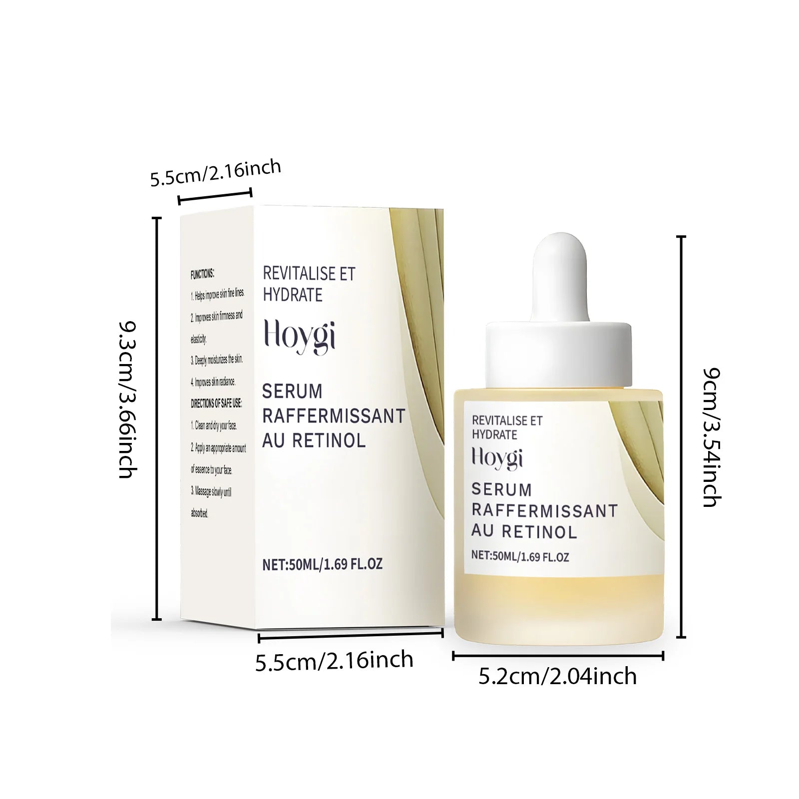 Hoygi Retinol Face Serum – Anti-Aging, Firming & Hydrating Retinol Face Serum Zpaxo 50ml Boxed