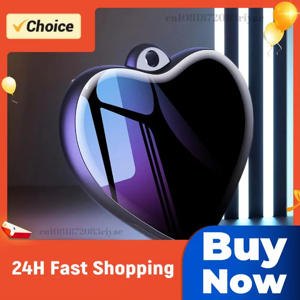 Voice Activated Recorder Heart Shape Small Audio Player LED Indicator