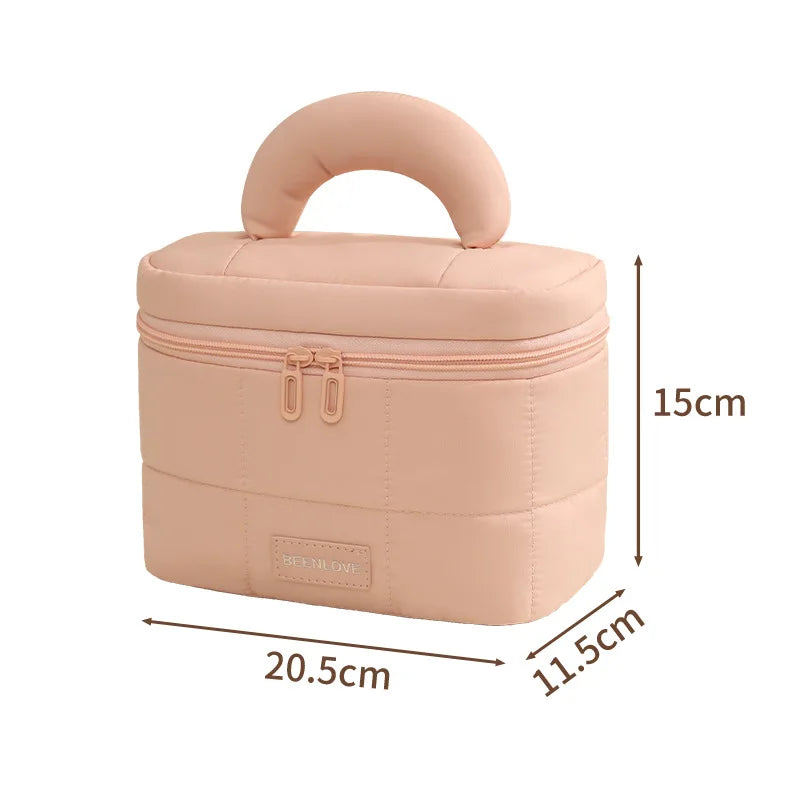 Large Capacity Cloud Open Makeup Bag – Travel Toiletry Organizer Travel Makeup Bag Zpaxo