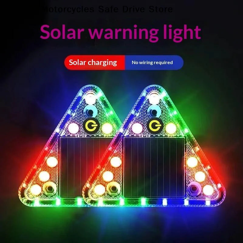 LED Solar Warning Light Anti Collision Truck Tail Flashing Magnetic