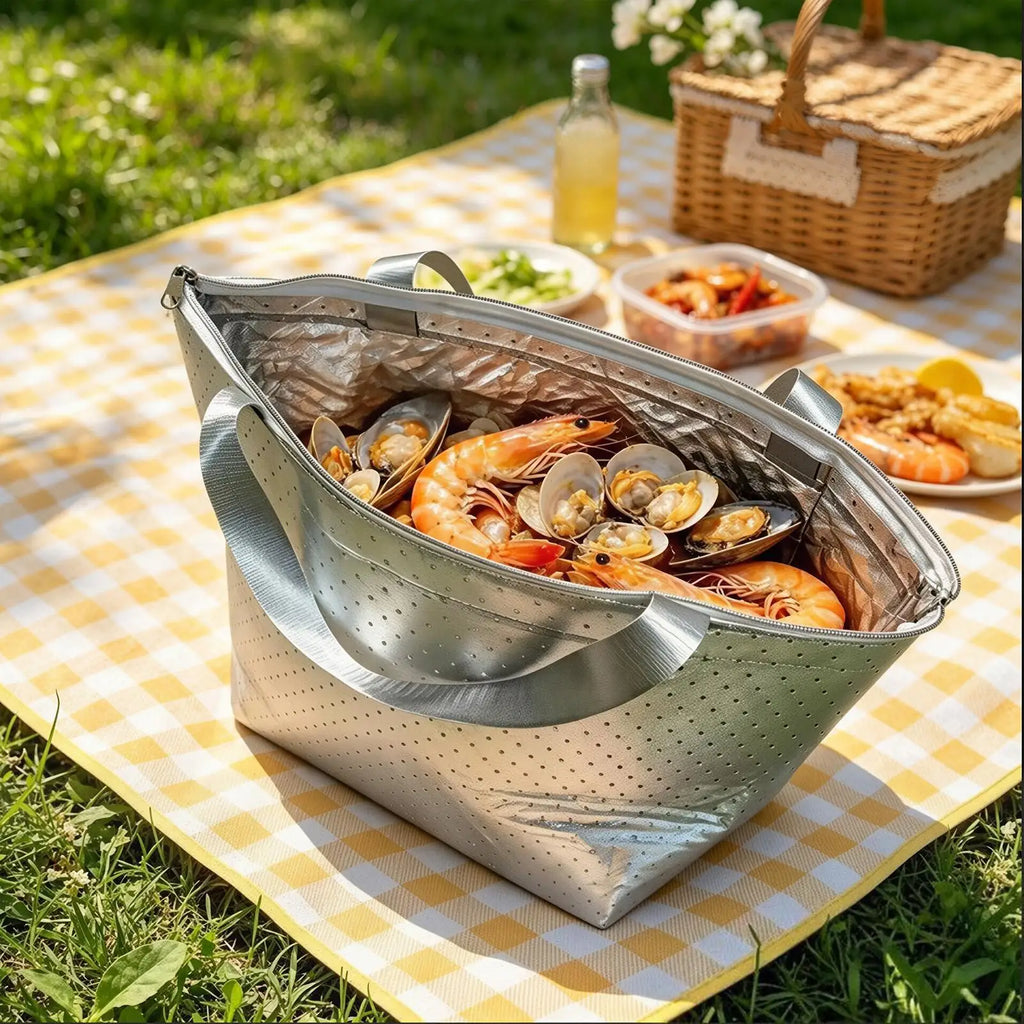Insulated Bag Reusable Portable Waterproof Aluminum Foil Picnic