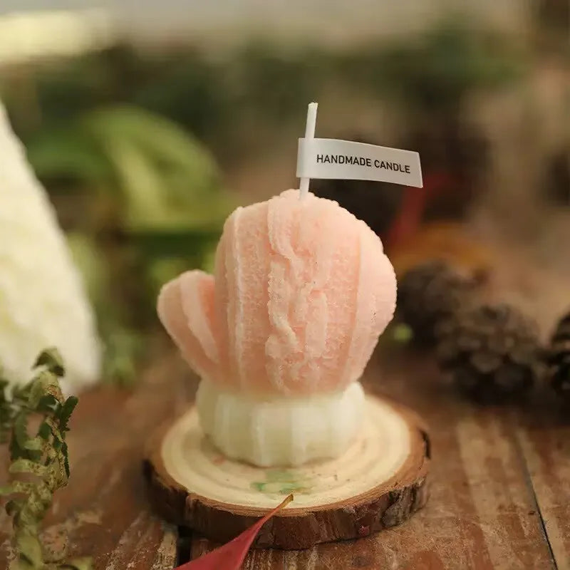 Winter Christmas Scented Candles Atmosphere Mini Wool Gloves Shape Zpaxo pink