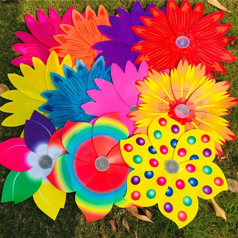 Sunflower Windmill Rotating Wind Spinner Stake Standing Lawn Flower