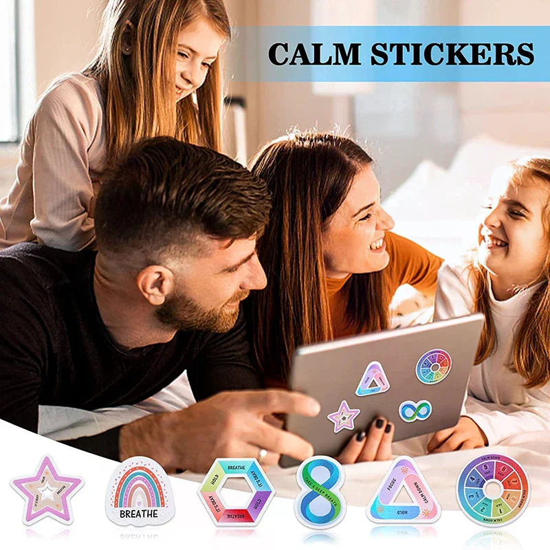 Kids Favors Breath Calm Sensory Stickers Anti Stress Tactile Self Zpaxo