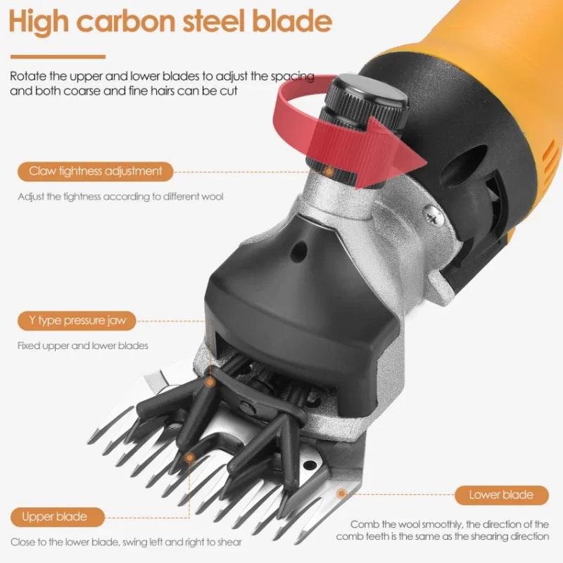 1000W Electric Professional Sheep Shears 6 Speeds Clippers Alpacas