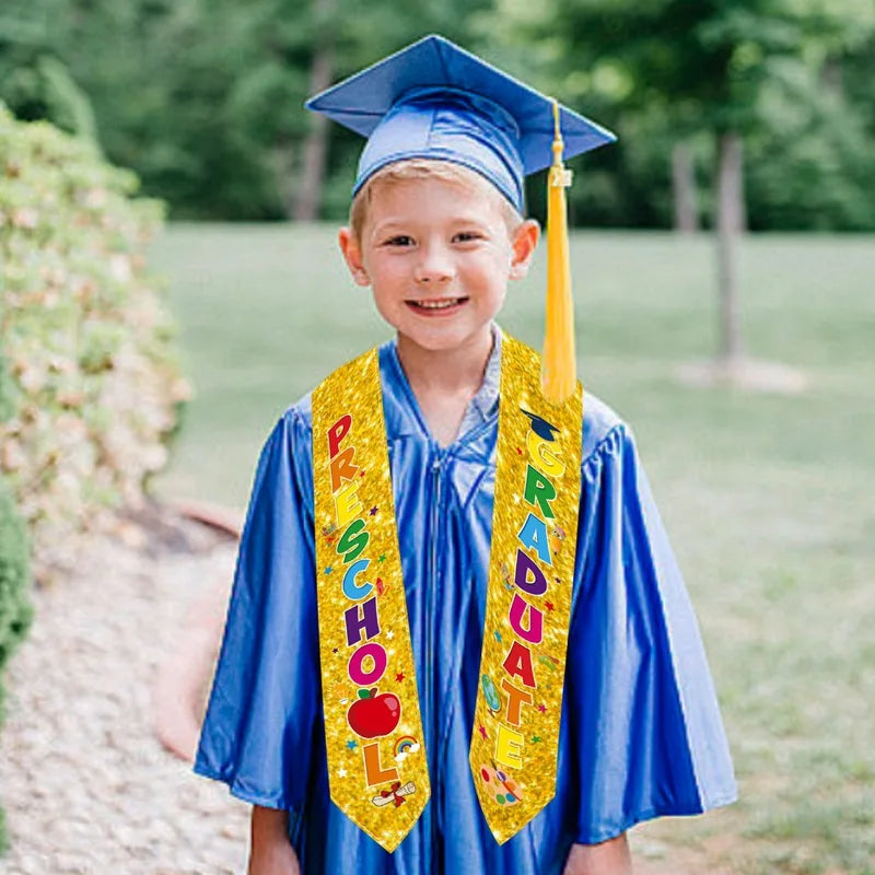 Glitter Preschool Graduate Sash – Kids Graduation Stole