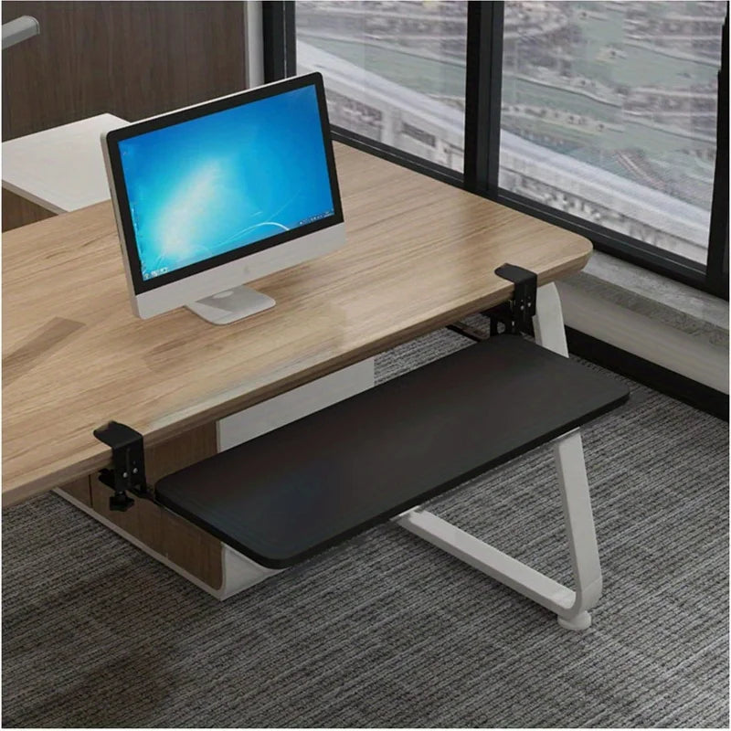 Wholesal Clamp Keyboard Tray Ergonomic Sliding Under Desk Mouse Zpaxo Black