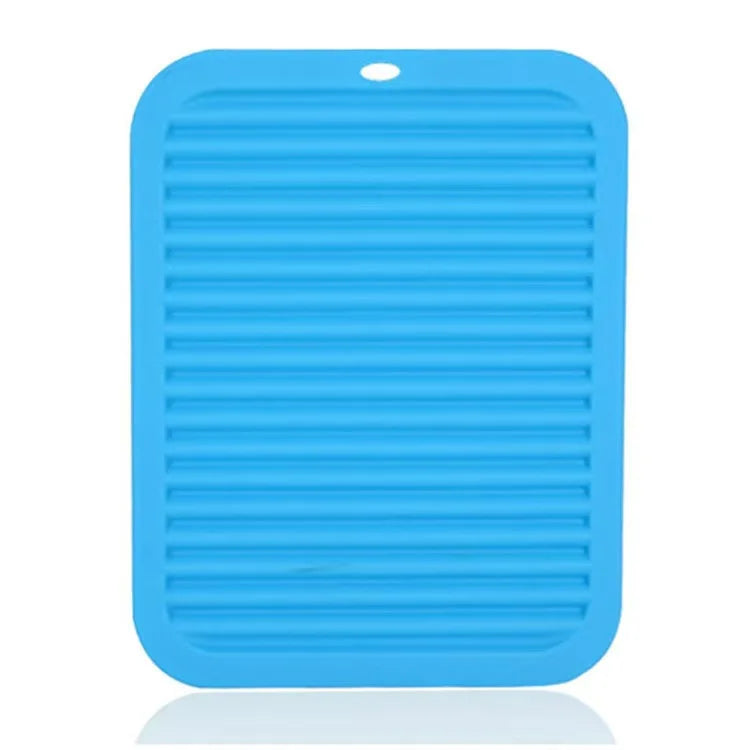 Silicone Trivets for Hot Dishes, Pots, Pans,Heat-Resistant Pot Holders for Kitchen Countertop Mats - Silicone Trivet Mat Zpaxo Blue 30x23CM