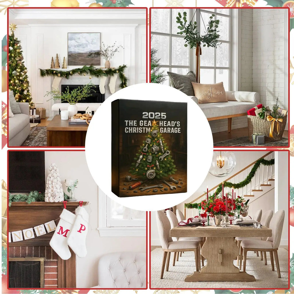 Christmas Advent Calendar 2025 Garage Theme 2D Acrylic Countdown