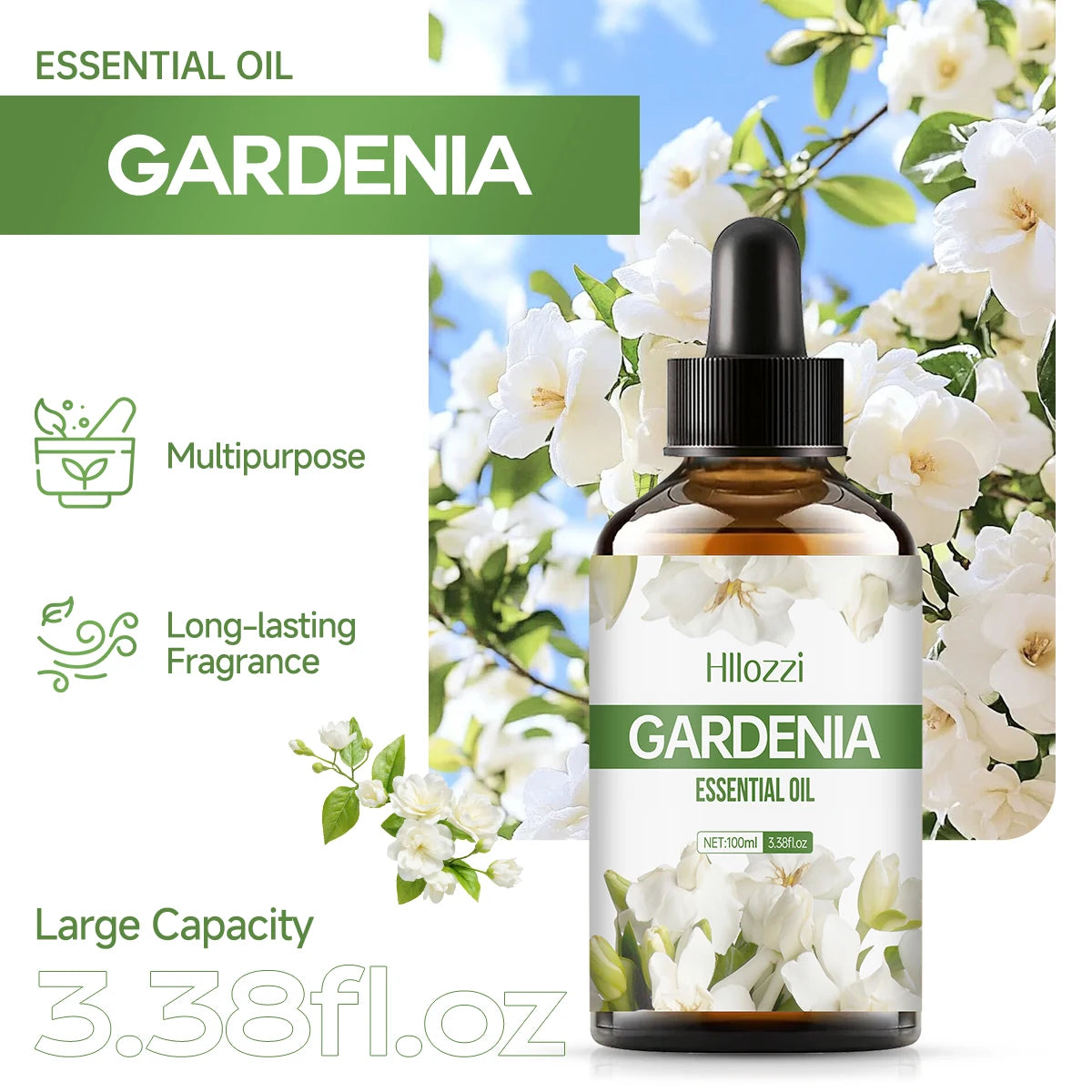 GARDENIA ESSENTIAL OIL Facial Skincare Products Suitable All Skin Zpaxo