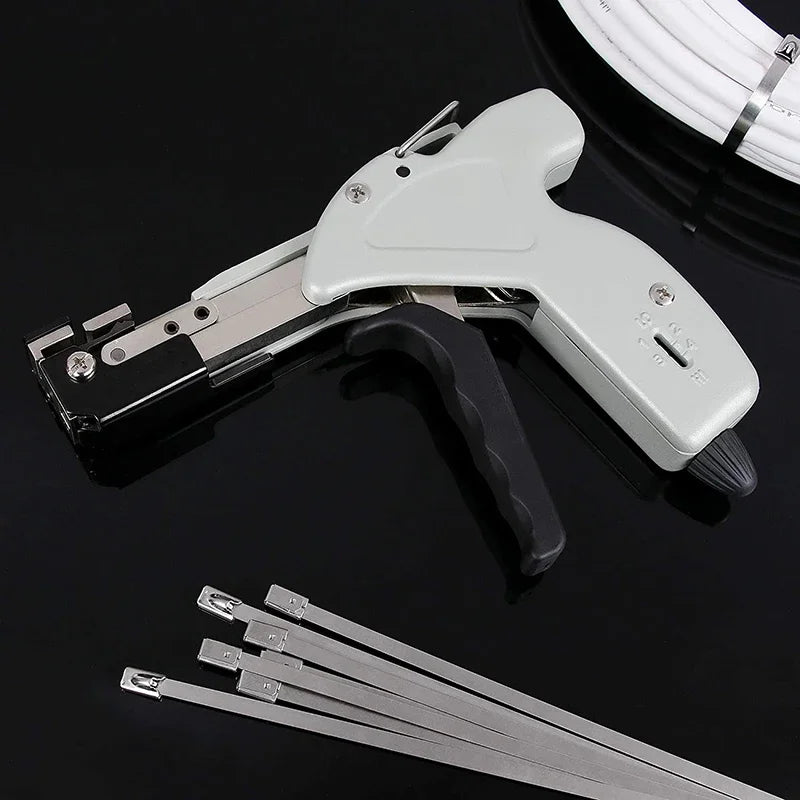 Stainless Steel Cable Tie Gun Adjustable Tension Fastening Tool