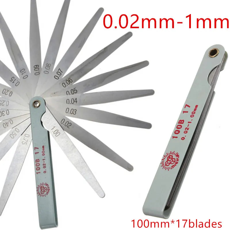 Useful 17 Blades 0 02 Thickness Gap Metric Filler Feeler Gauge