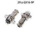 GX16 Square Flange Male Female Connector 2 10 Pin Plug Socket Audio Zpaxo A8