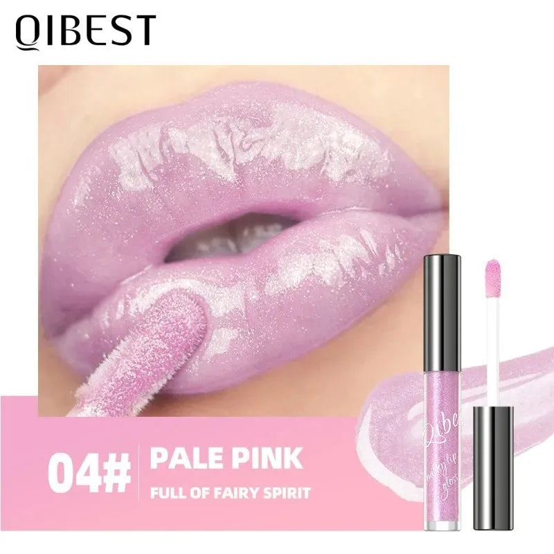 Shimmering Taro Purple Lip Gloss Moisturizing Plumping Gold Sparkle Zpaxo 04