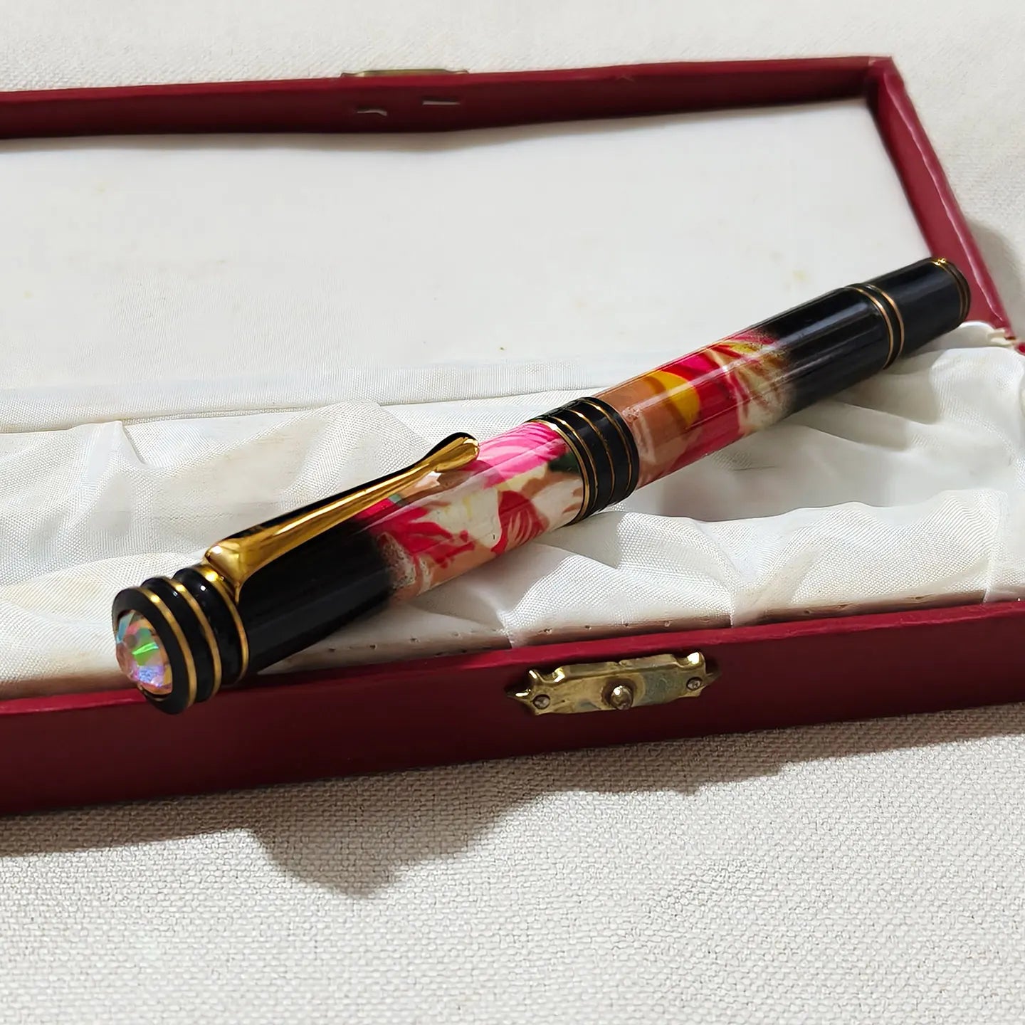 Rare Out-of-Print 1990s Dandong Factory Golden Dragon Prince Pen, Thick Barrel Metal Copper Collectible, Large Pen Zpaxo