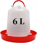 6L Automatic Chicken Coop Water Dispenser Chicken Water Dispenser Water Outlet with Switch Plastic Poultry Drinking Bucket Zpaxo 6L drinker