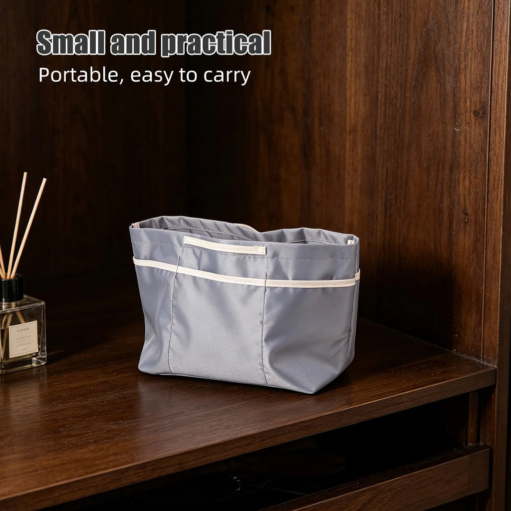 Tote Bag Organizer Insert 10 Pocket Nylon Purse Liner Waterproof