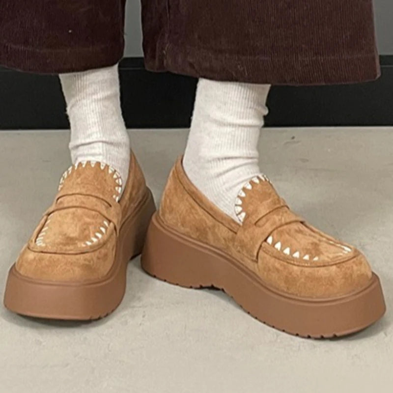 2026 Spring Autumn Women's Vintage Comfortable Wedge Heel Single Zpaxo