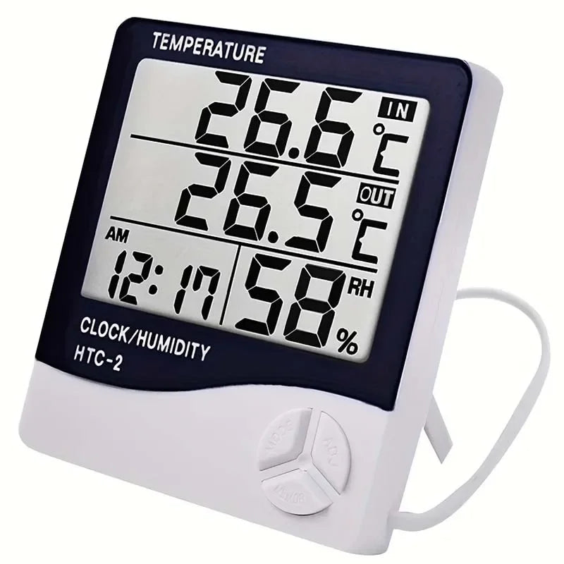 Indoor LCD Digital Thermometer Hygrometer - Electronic Temperature & Humidity Meter Sensor Gauge Weather Station for Home Zpaxo