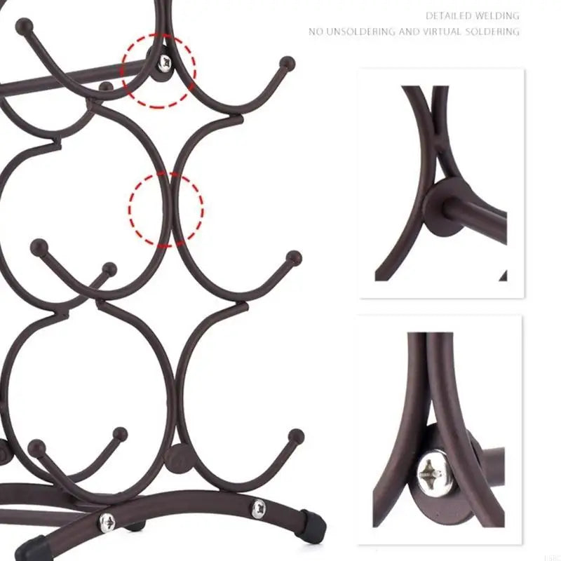 Contemporary Wine Display Shelf Metal Wine Bottle Countertops Rack Organizers Zpaxo