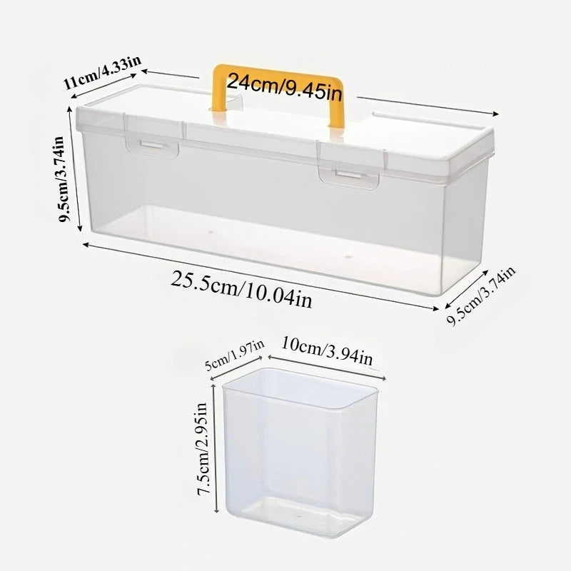 Spice Storage Containers Lids Stackable Divided Seasoning Box