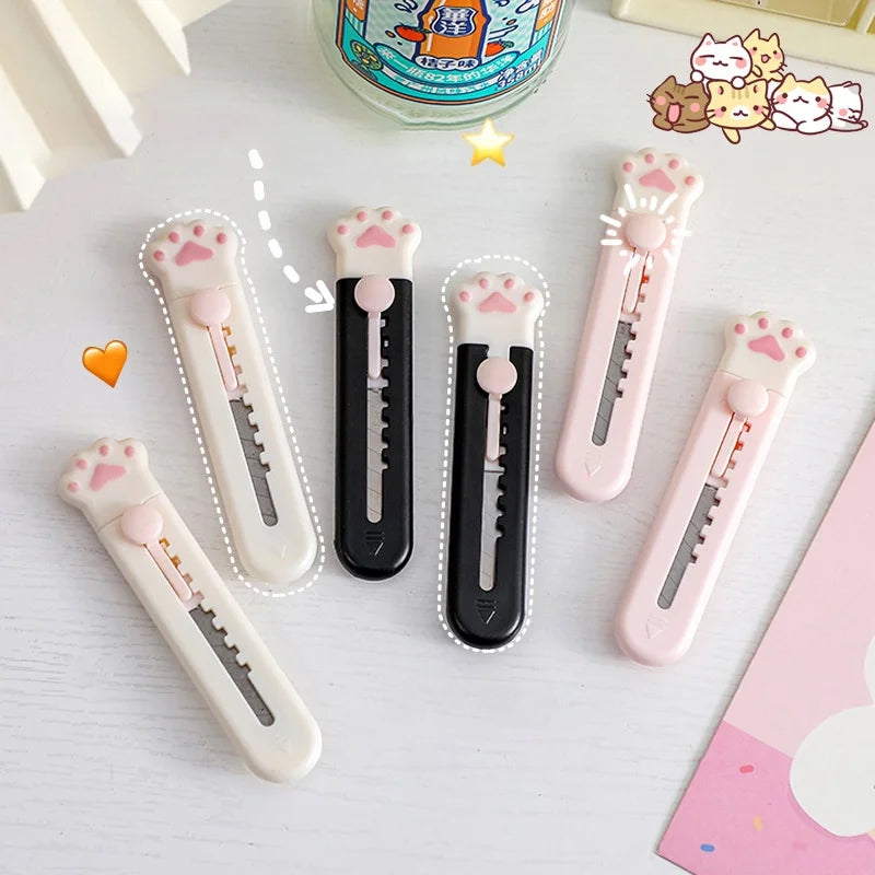Mini Paper Cutter Portable Cat Claw Utility Knife Cute Creative Zpaxo