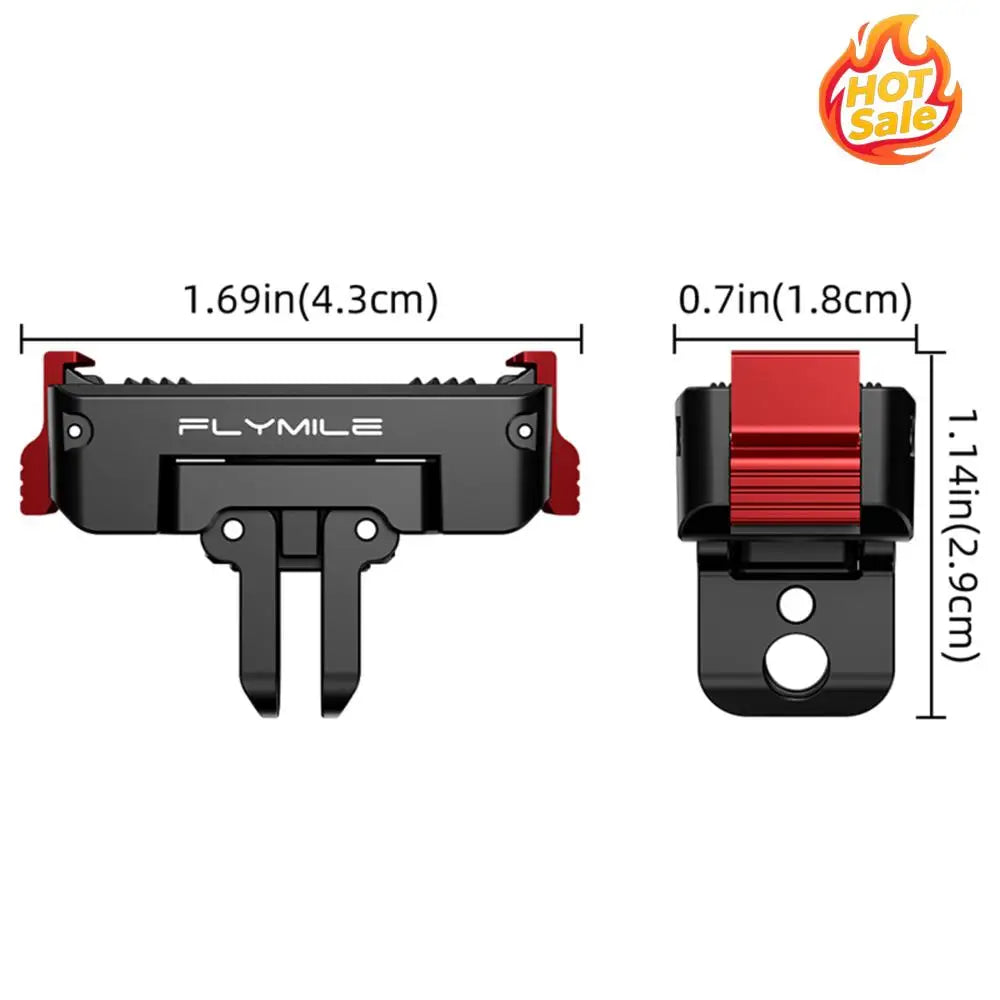 Magnetic Action Camera Adapter with 1/4 Screw Hole Quick-Release Mount Compatible for DJI OSMO Action 5 Pro/4 Accessories Zpaxo