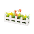▶1Pcs Pretend Play Toy 1:12 Scale Dollhouse Simulated Flower Fence Decor Garden Lifelike Artificial Miniature Potted Plants Zpaxo A4