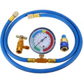 R134A Refrigerant Charging Hose Gauge Automotive AC Refill Compatible