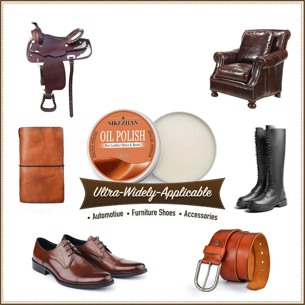 Finest Leather Shoe Polish Oil – Premium Shoe Care Cream for Leather Shoes and Boots, Nourish Restore Shine Waterproof & Protect Zpaxo