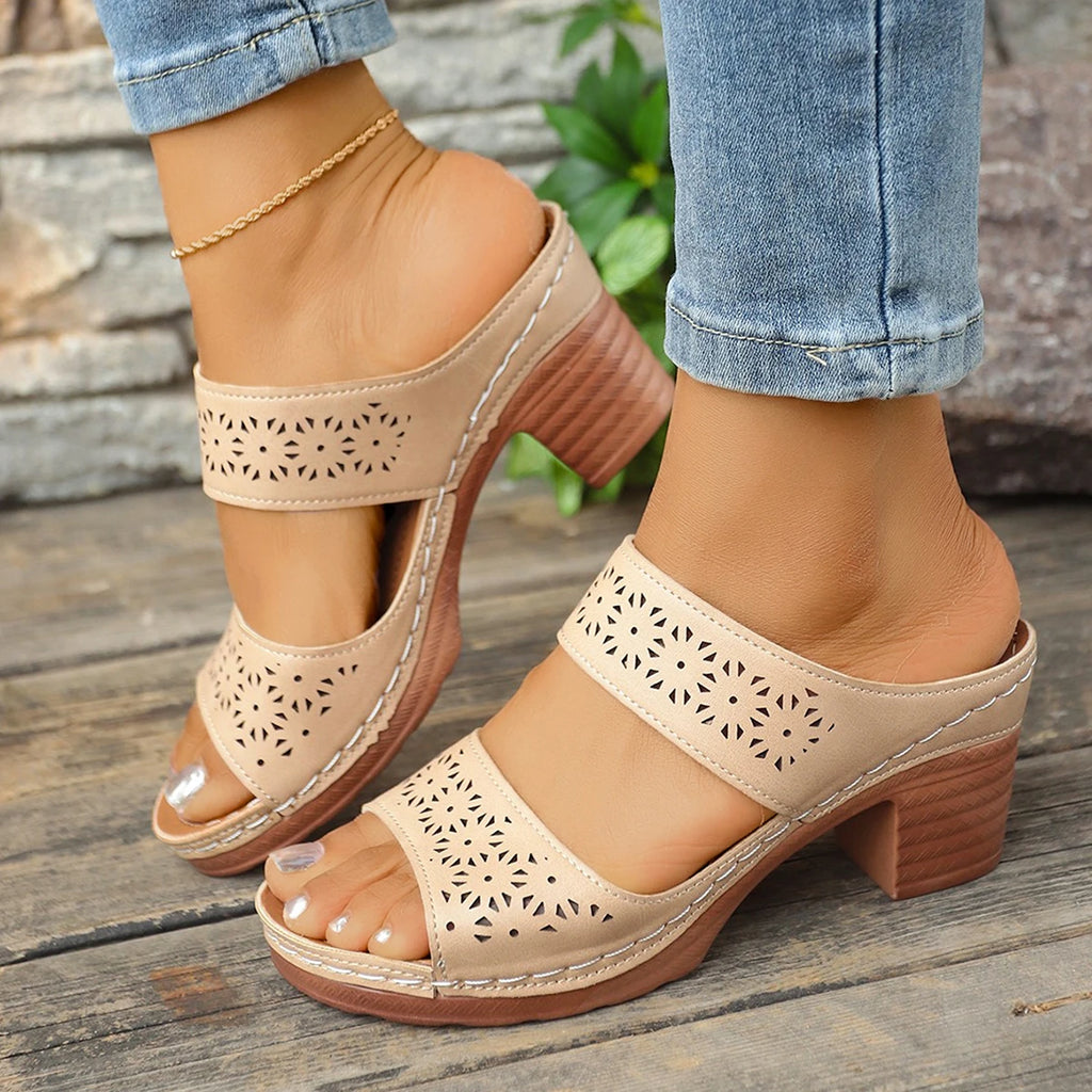 Women Sandals Plus Size Retro Roman Sandals Women Fashion Casual Wedges Sandals Platform Outdoor High Heels Shoes for Women Zpaxo