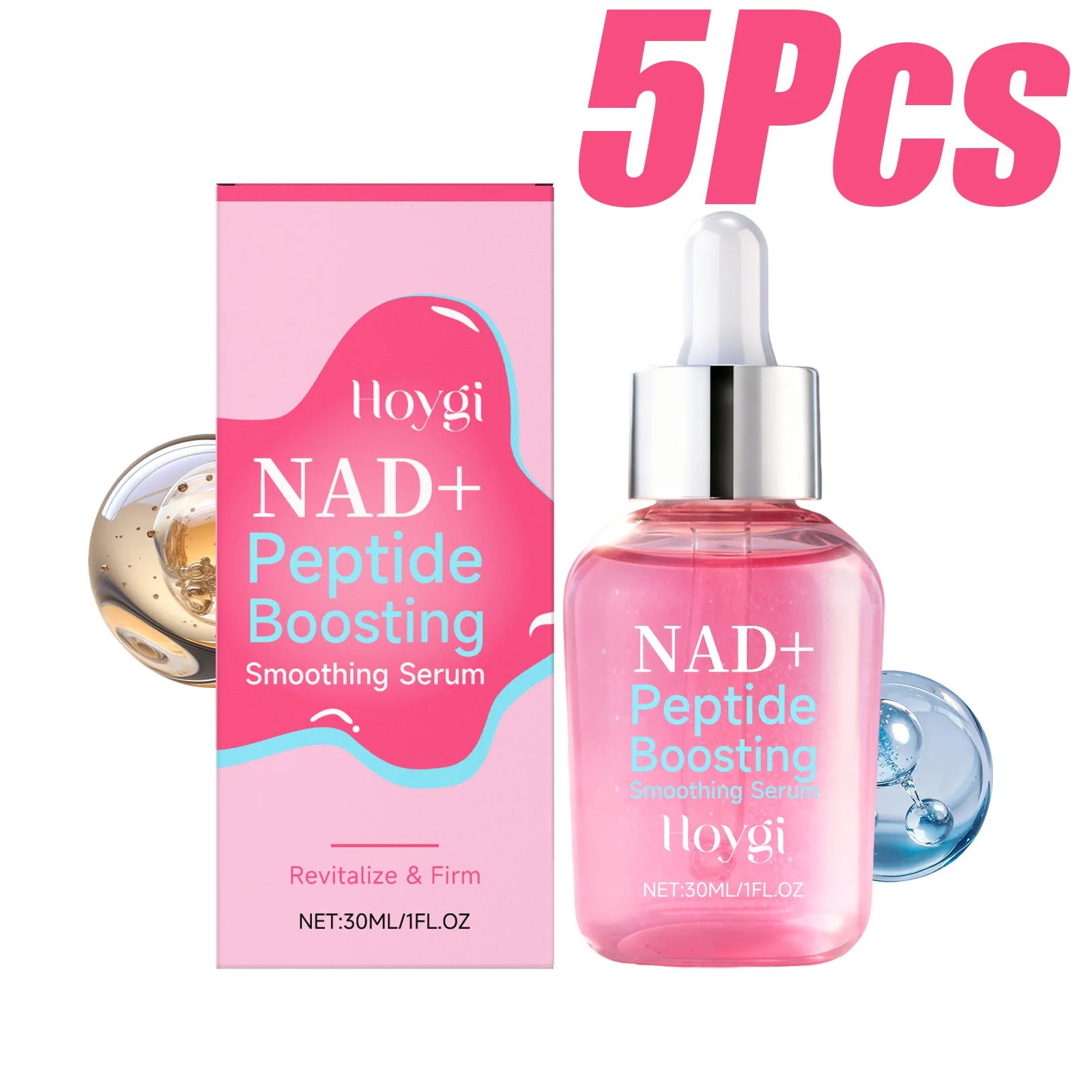 Hoygi NAD+ Peptide Face Serum – Anti-Aging & Hydrating Anti-Aging Face Serum Zpaxo 5 x 30ml Boxed