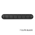 Mouse Wire Organizer Silicone Cord Holder Organizes Charging Lines Zpaxo black 7 Channel