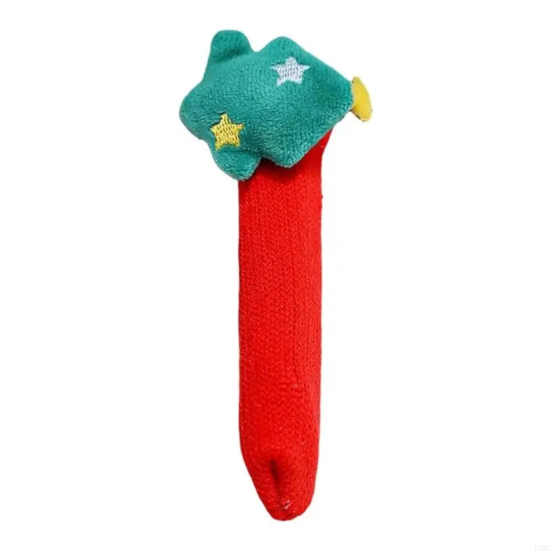 Holiday Season Door Handle Cover Santa Design Durable Fabric Quick