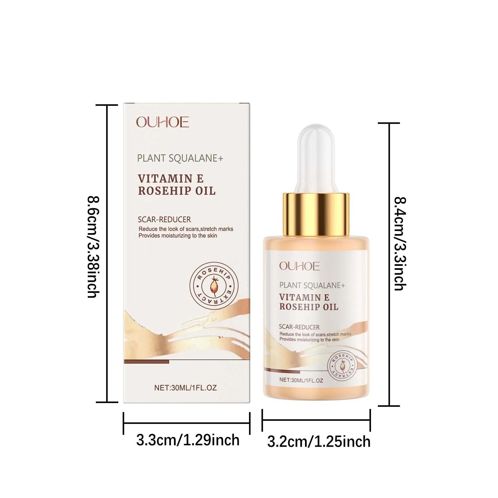 Squalane Rosehip Face Oil – Firming, Anti-Aging & Moisturizing Facial Care Oil Zpaxo