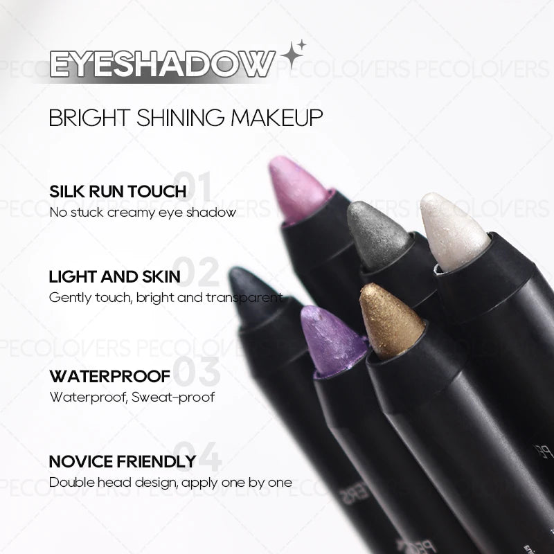 1PC Metallic Gray Eyeshadow Stick - Waterproof, Resistant to Sweat, Long-Lasting with a Shiny End, Infused for Daily Use Zpaxo